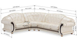 Apolo Pearl Italian Leather RAF Sectional from ESF Furniture - Luna Furniture