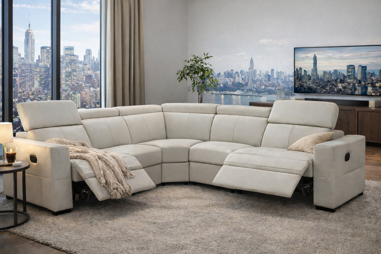 6021 Sectional w/ manual recliners from ESF Furniture - Luna Furniture