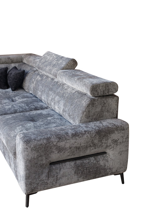 Daytona Silver Storage Sleeper RAF Chaise Sectional from ESF Furniture - Luna Furniture