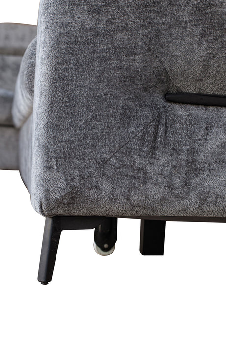 Daytona Silver Storage Sleeper LAF Chaise Sectional from ESF Furniture - Luna Furniture