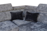 Daytona Silver Storage Sleeper RAF Chaise Sectional from ESF Furniture - Luna Furniture