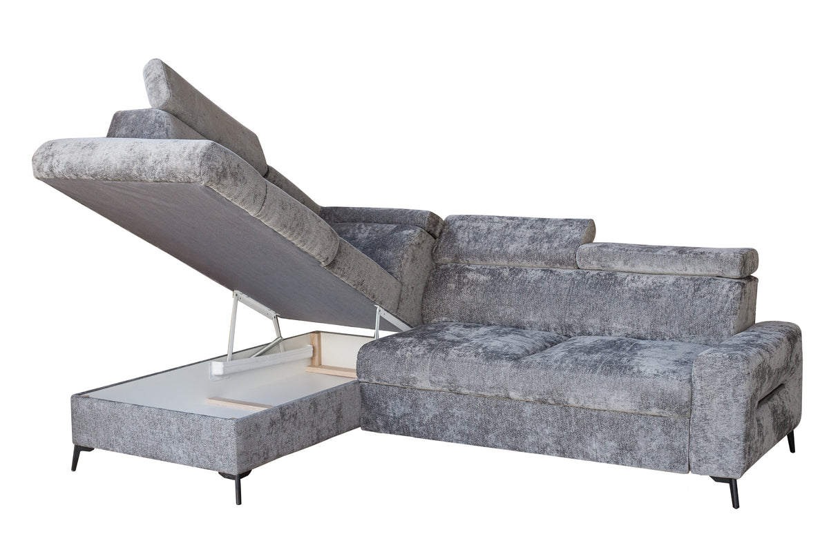 Daytona Silver Storage Sleeper RAF Chaise Sectional from ESF Furniture - Luna Furniture