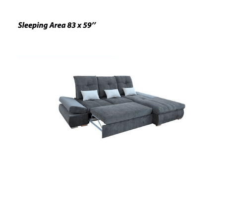 Estero Grey/Silver RAF Sectional from ESF Furniture - Luna Furniture
