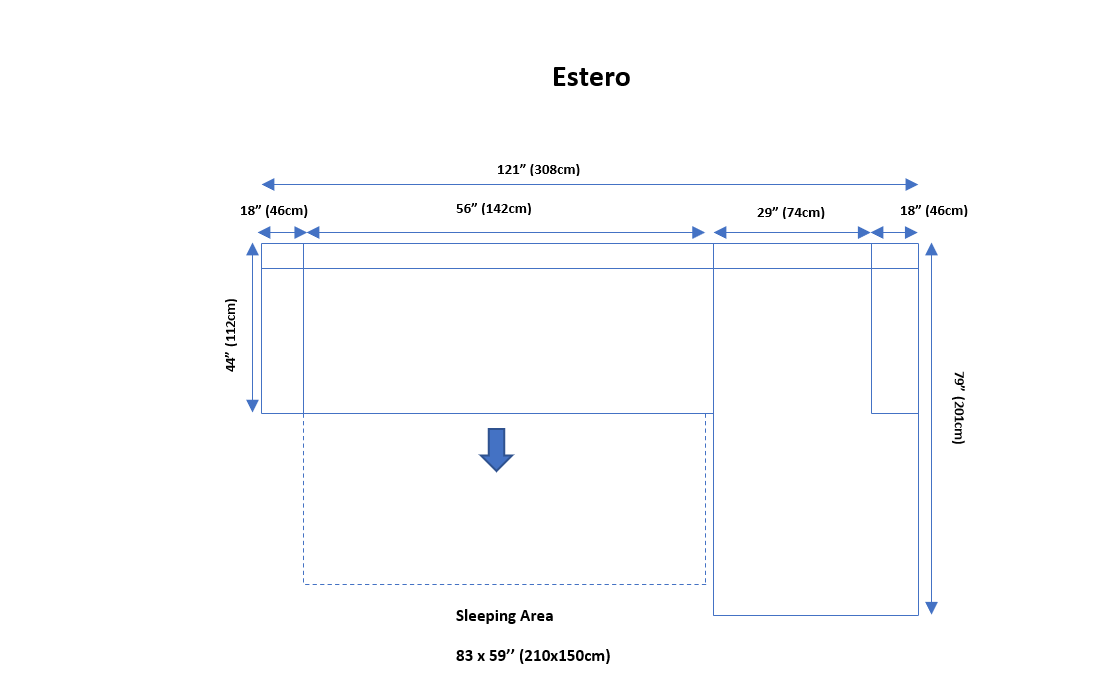 Estero Sectional Left from ESF Furniture - Luna Furniture