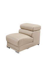 2119 Cream Beige 4-Piece Top-Grain Leather Sectional from ESF Furniture - Luna Furniture