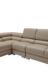 2119 Cream Beige 4-Piece Top-Grain Leather Sectional from ESF Furniture - Luna Furniture