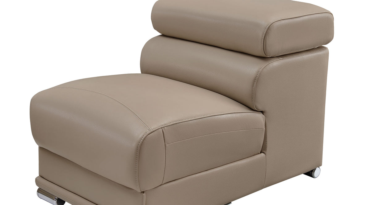 2119 Cream Beige 4-Piece Top-Grain Leather Sectional from ESF Furniture - Luna Furniture