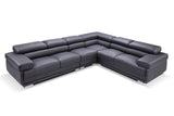 2119 Black 4-Piece Top-Grain Leather Sectional from ESF Furniture - Luna Furniture