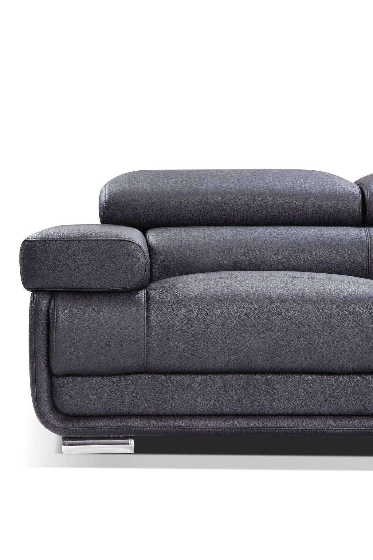2119 Black 4-Piece Top-Grain Leather Sectional from ESF Furniture - Luna Furniture
