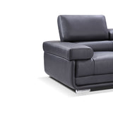 2119 Black 4-Piece Top-Grain Leather Sectional from ESF Furniture - Luna Furniture