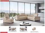 2119 Cream Beige 4-Piece Top-Grain Leather Sectional from ESF Furniture - Luna Furniture