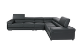 2119 Dark Grey 4-Piece Top-Grain Leather Sectional from ESF Furniture - Luna Furniture