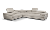 2119 Gray 4-Piece Top-Grain Leather Sectional from ESF Furniture - Luna Furniture