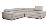2119 Gray 4-Piece Top-Grain Leather Sectional from ESF Furniture - Luna Furniture