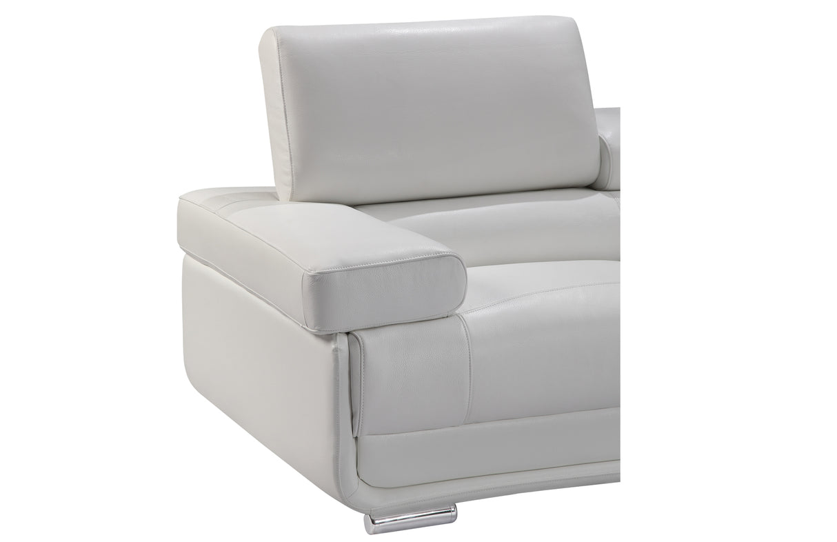 2119 White 4-Piece Top-Grain Leather Sectional from ESF Furniture - Luna Furniture