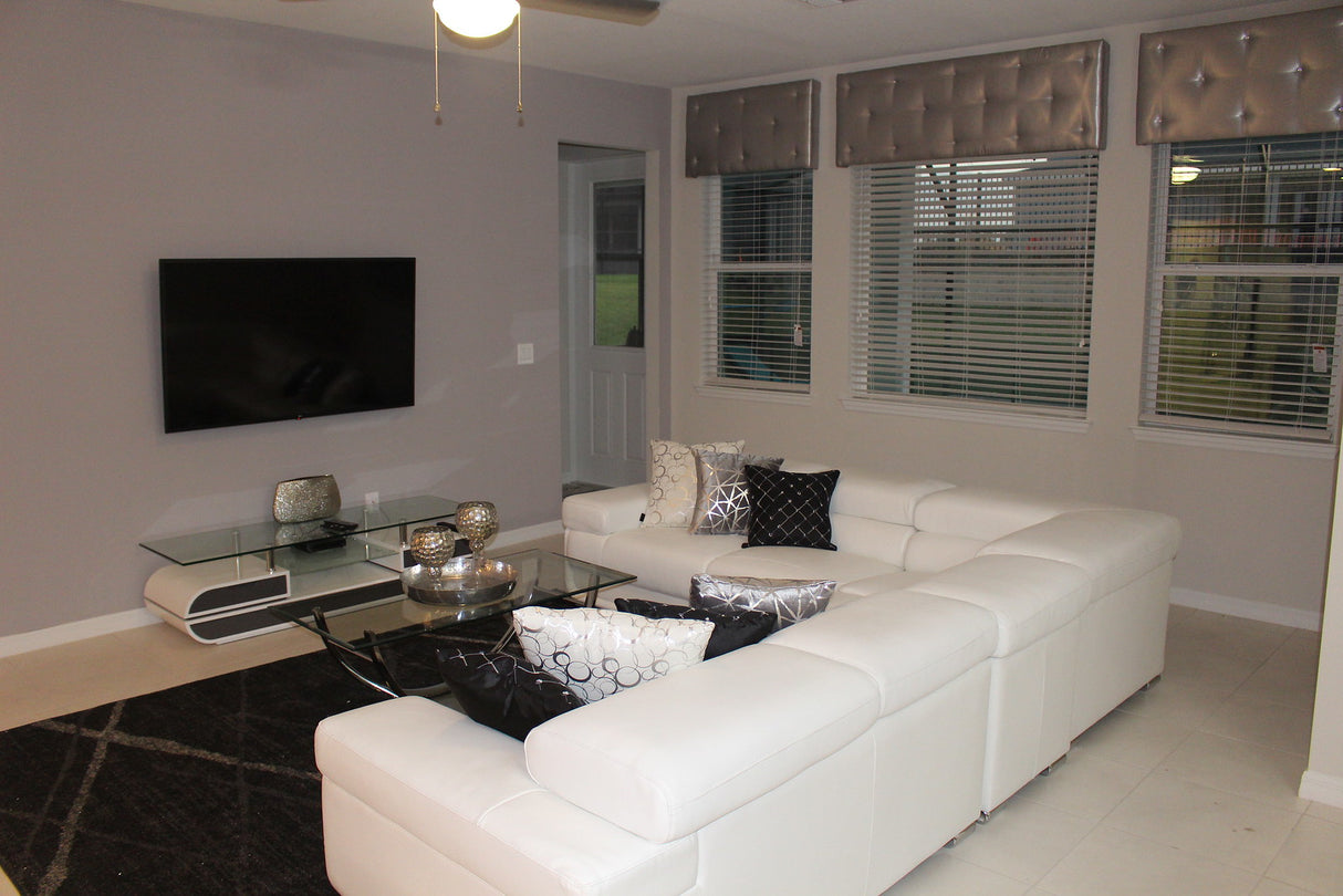 2119 White 4-Piece Top-Grain Leather Sectional from ESF Furniture - Luna Furniture