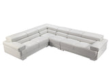 2119 White 4-Piece Top-Grain Leather Sectional from ESF Furniture - Luna Furniture