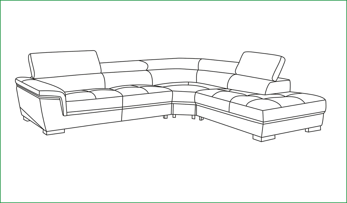 2383 Sectional Right from ESF Furniture - Luna Furniture
