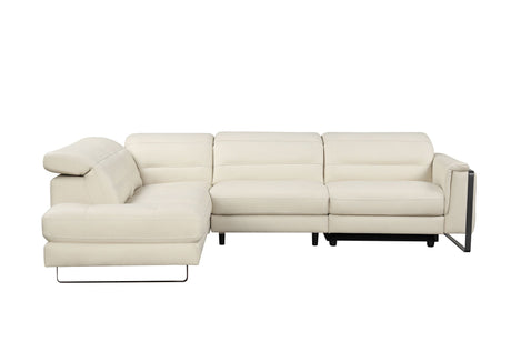 Eminence Bianco Latte Top-grain Leather LAF Sectional from ESF Furniture - Luna Furniture