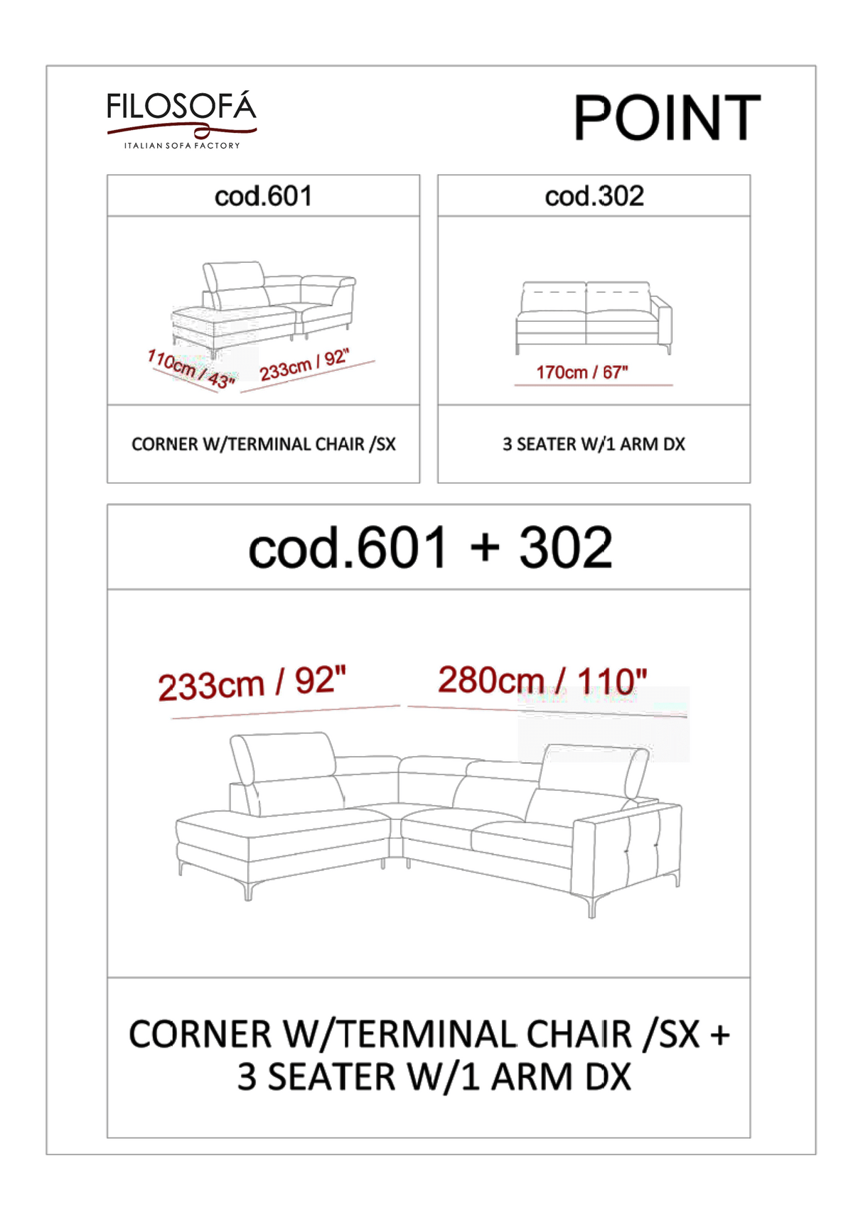 Point Left Sectional from ESF Furniture - Luna Furniture