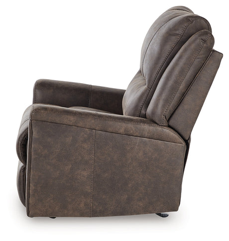 Lixtowel Walnut Recliner from Ashley - Luna Furniture