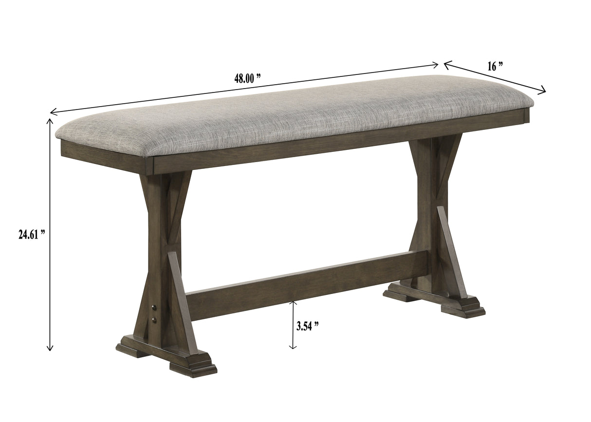 Lloyd Brown Counter Height Bench from Crown Mark - Luna Furniture
