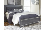 Lodanna Gray King LED Upholstered Panel Bed from Ashley - Luna Furniture