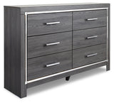 Lodanna Gray King Upholstered Panel Bed, Dresser, Chest and 2 Nightstands from Ashley - Luna Furniture