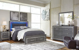 Lodanna Gray Queen Storage Bed, Chest and Nightstand from Ashley - Luna Furniture