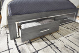Lodanna Gray Queen Storage Bed and Nightstand from Ashley - Luna Furniture