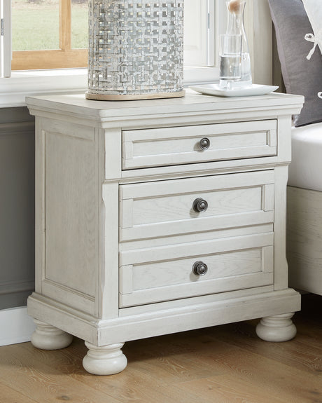 Lodanna King Panel Bed with 2 Storage Drawers with Mirrored Dresser, Chest and 2 Nightstands in Gray from Ashley Furniture - Luna Furniture