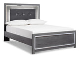 Lodanna King Panel Bed with Dresser in Gray from Ashley - Luna Furniture