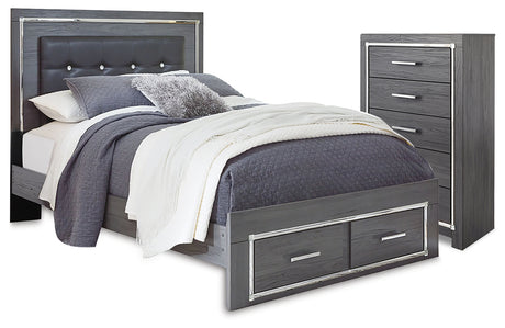 Lodanna Queen Panel Storage Bed and Chest from Ashley - Luna Furniture