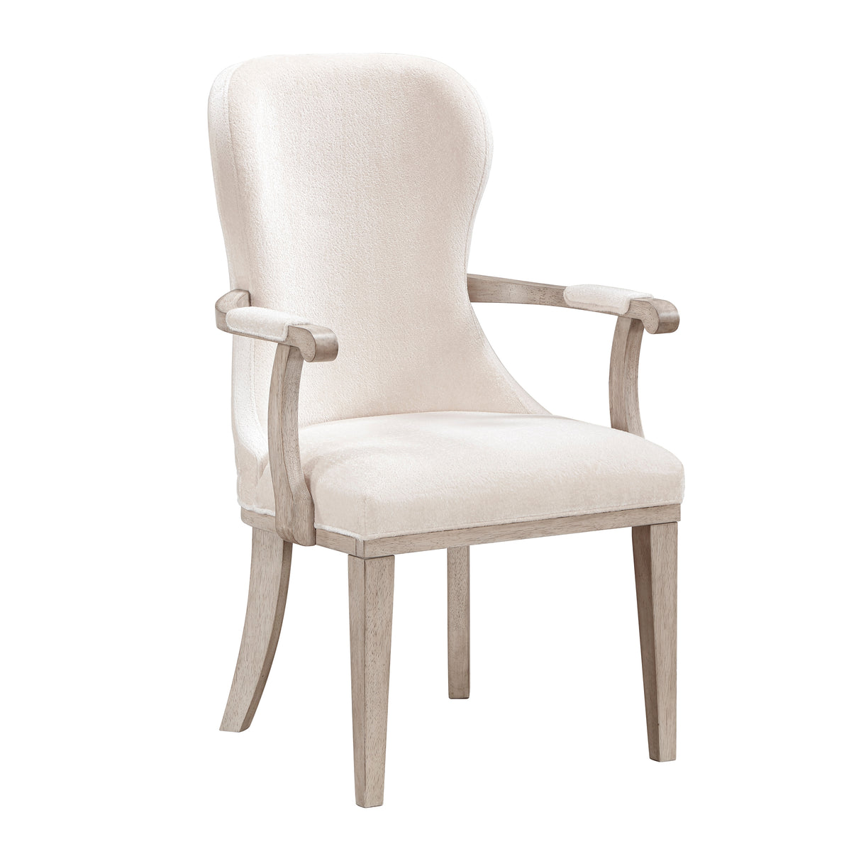 Lofton Light Gray/Ivory Arm Chair, Set of 2 from Homelegance - Luna Furniture