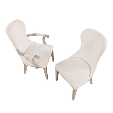 Lofton Light Gray/Ivory Side Chair, Set of 2 from Homelegance - Luna Furniture