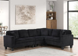 Logan Onyx Reversible Sectional from Happy Homes - Luna Furniture