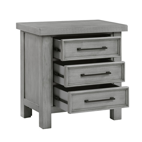 Logandale Antique Gray Nightstand from Homelegance - Luna Furniture