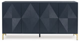 Loirwick Dark Blue Accent Cabinet from Ashley - Luna Furniture