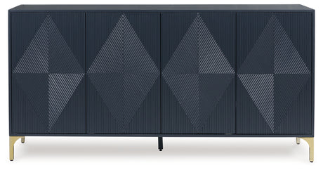 Loirwick Dark Blue Accent Cabinet from Ashley - Luna Furniture