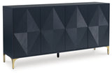 Loirwick Dark Blue Accent Cabinet from Ashley - Luna Furniture