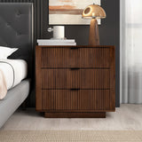 Lola Walnut Nightstand 3-Drawer from Midinmod - Luna Furniture