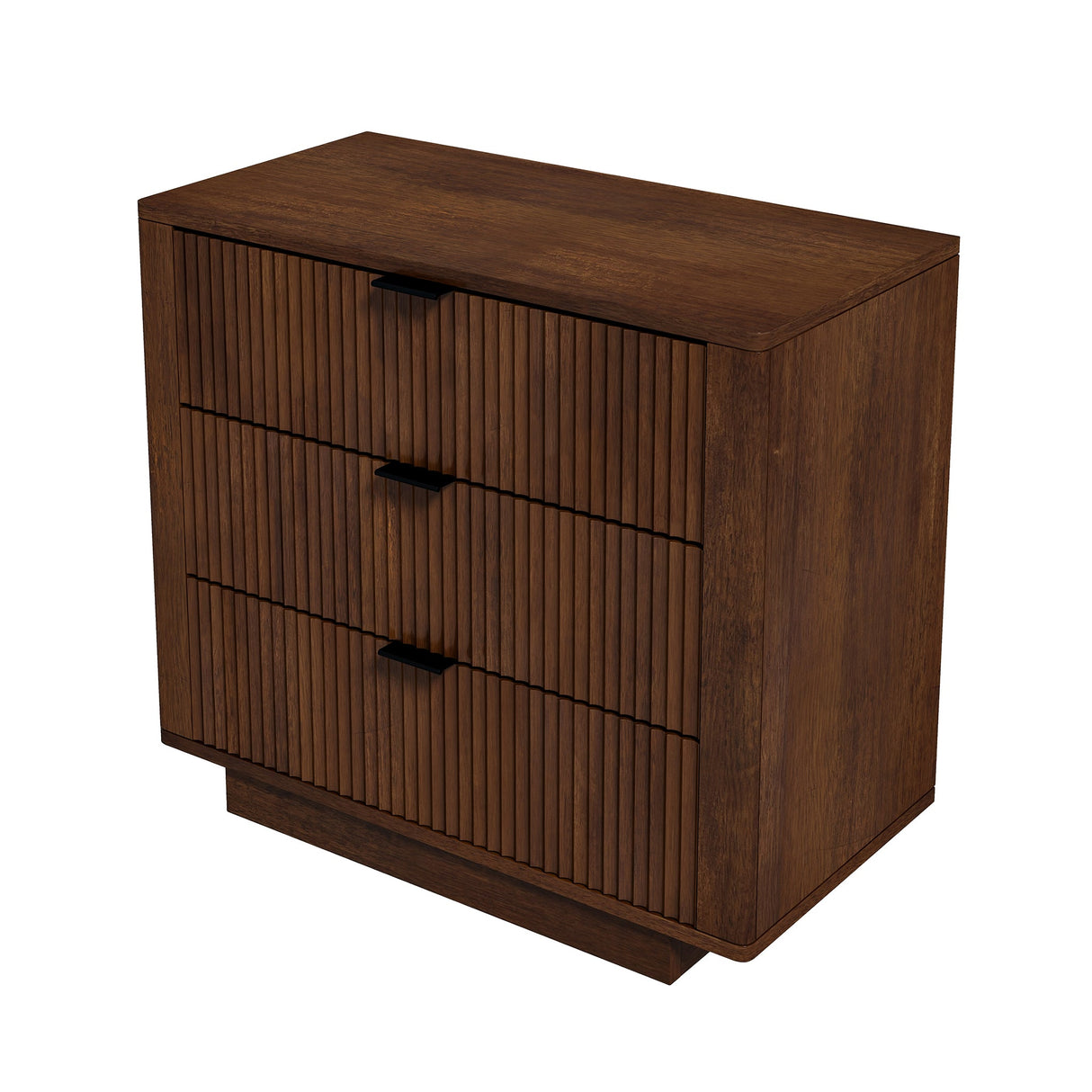 Lola Walnut Nightstand 3-Drawer from Midinmod - Luna Furniture