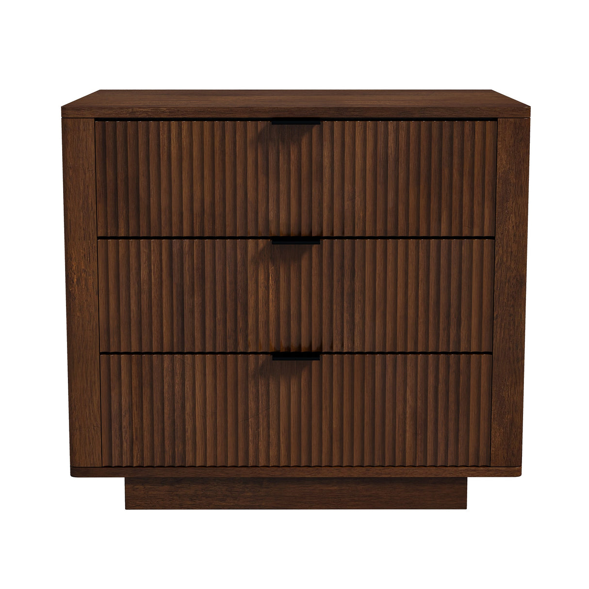 Lola Walnut Nightstand 3-Drawer from Midinmod - Luna Furniture