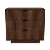 Lola Walnut Nightstand 3-Drawer from Midinmod - Luna Furniture