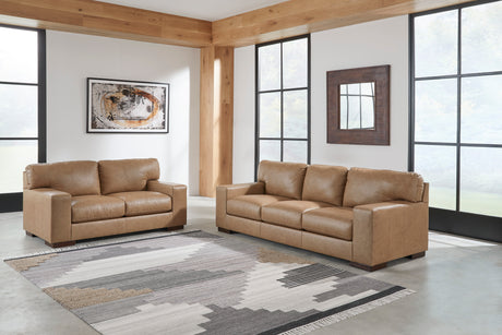 Lombardia Tumbleweed Leather Living Room Set from Ashley - Luna Furniture