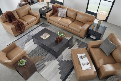 Lombardia Tumbleweed Leather Living Room Set from Ashley - Luna Furniture