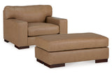 Lombardia Tumbleweed Oversized Chair and Ottoman from Ashley - Luna Furniture
