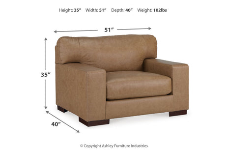 Lombardia Tumbleweed Oversized Chair and Ottoman from Ashley - Luna Furniture