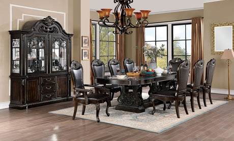 Lombardy Walnut Hutch & Buffet from Furniture of America - Luna Furniture