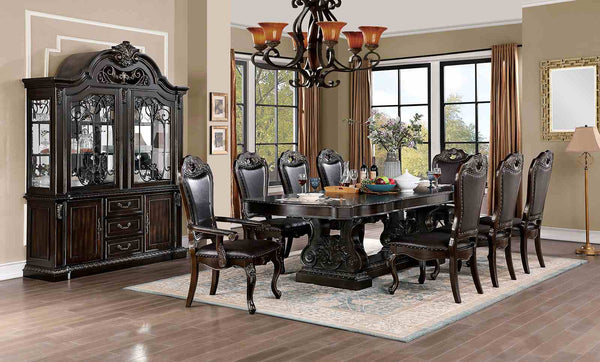 Lombardy Walnut 9-Piece Dining Room Set